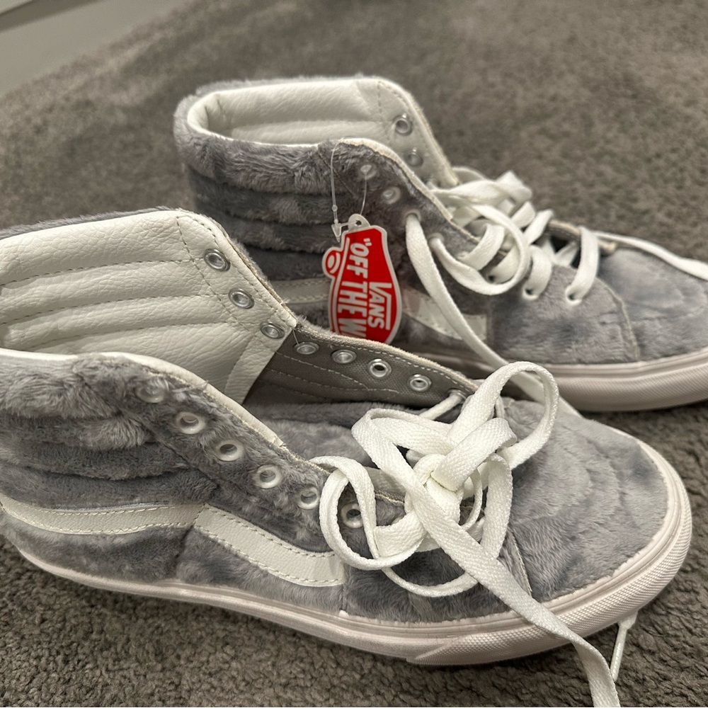 Vans Sk-8 Hi Sherpa Gray Sneakers NWT